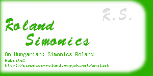 roland simonics business card